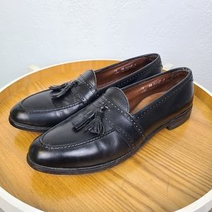 Allen Edmond Harvard Black Leather Tassle Loafers